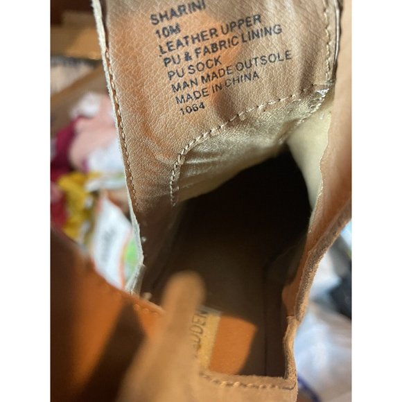 Steve Madden Ankle Boot Womens 10 M Taupe Suede Western Block Heel Slip On - Picture 6 of 6